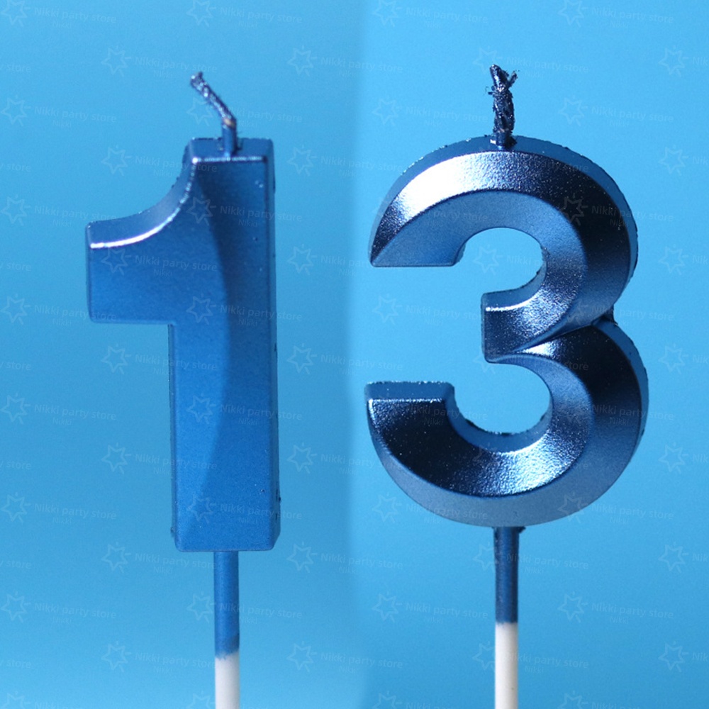 Unity Candle Set - Lilin Rumah Opera Biru, Lilin Angka