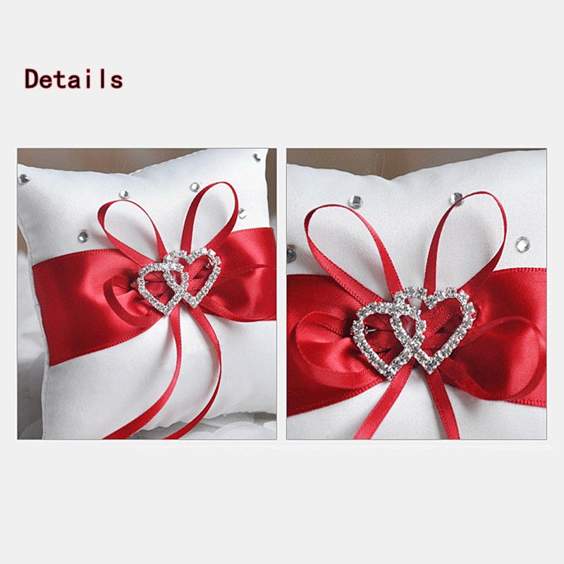 1 buah 10*10cm berlian imitasi - Ring Bearer Pillow ulasan dan harga