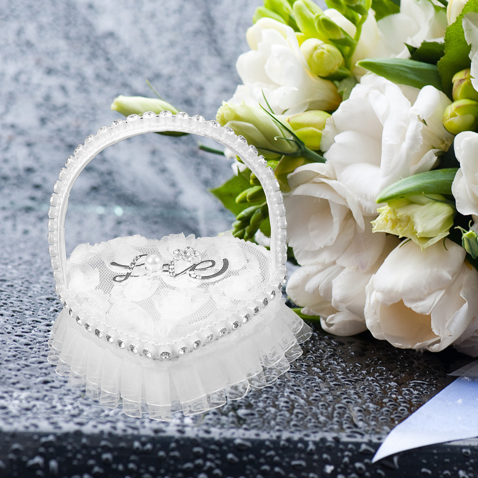 Bantal Pengantin Berbentuk Cin - Ring Bearer Pillow ulasan dan harga