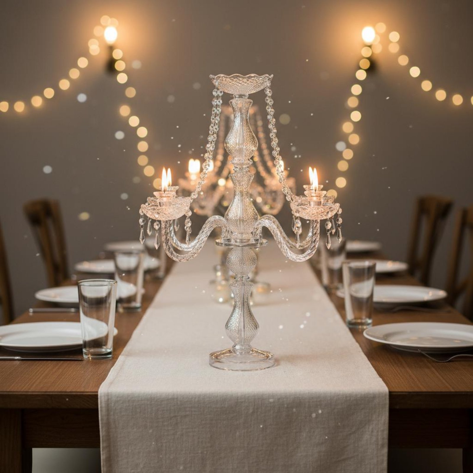 Candelabra Kristal Elegan untu - Unity Candle Set ulasan dan harga