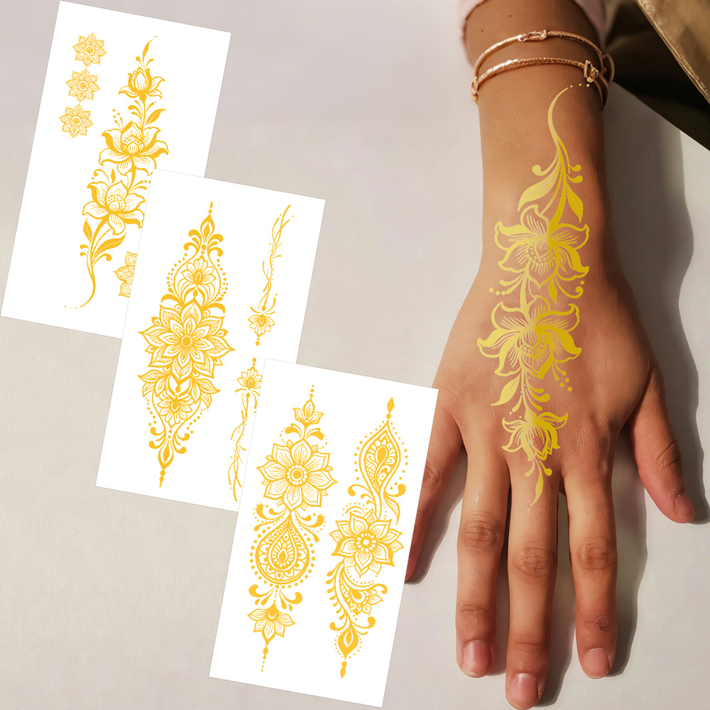 1 Buah Stiker Tato Bunga Metal - Wedding Sutra ulasan dan harga