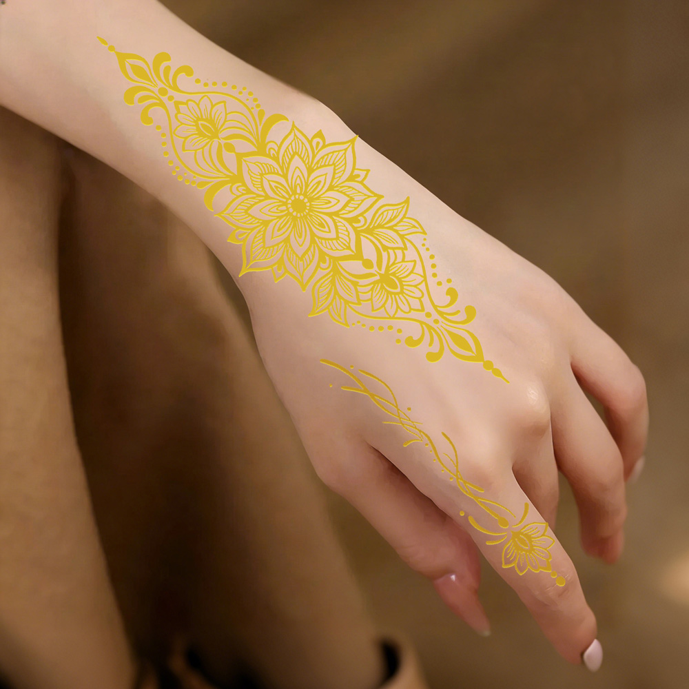 1 Buah Stiker Tato Bunga Metal - Wedding Sutra ulasan dan harga
