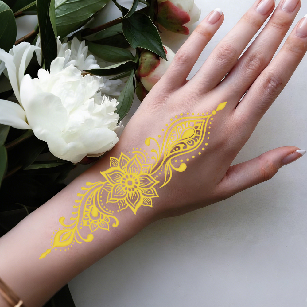 1 Buah Stiker Tato Bunga Metal - Wedding Sutra ulasan dan harga