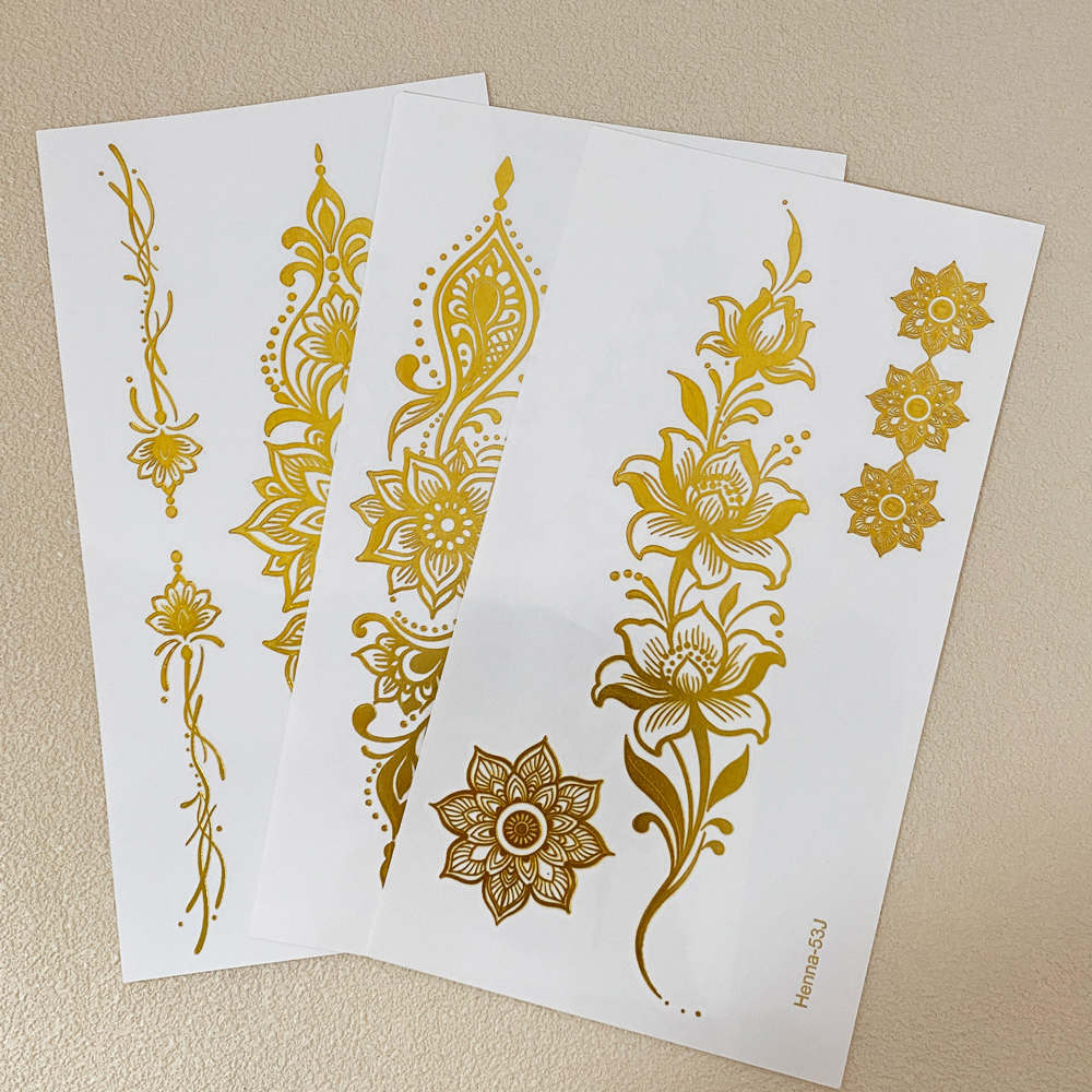 1 Buah Stiker Tato Bunga Metal - Wedding Sutra ulasan dan harga