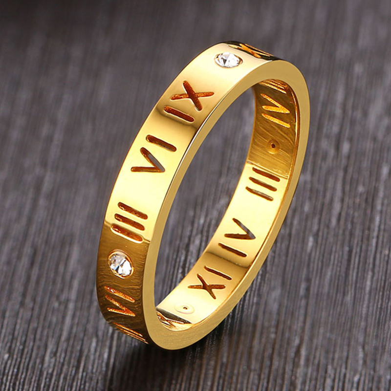 Cincin angka Romawi berongga b - Wedding Z ulasan dan harga